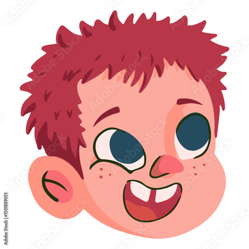 Happy kid cartoon