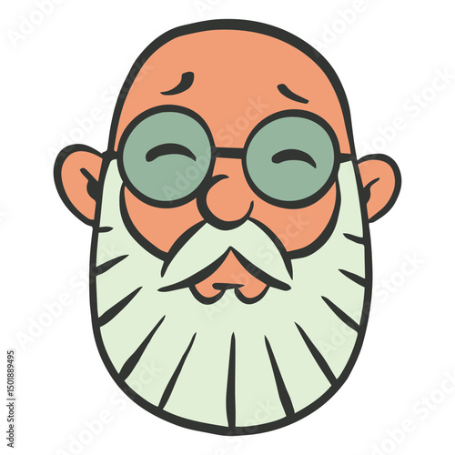 Asian grandpa with lenses