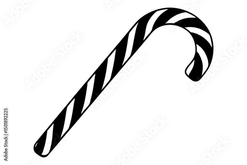 Christmas Candy Cane Isolated Vector
