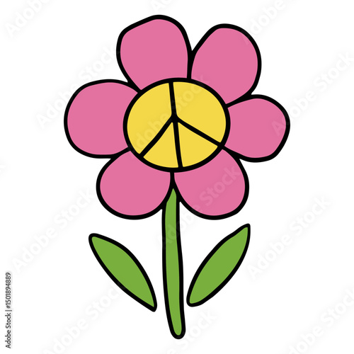 Pink peace flower