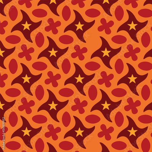 Seamless vector pattern with autumn leaves for textile and fabric design