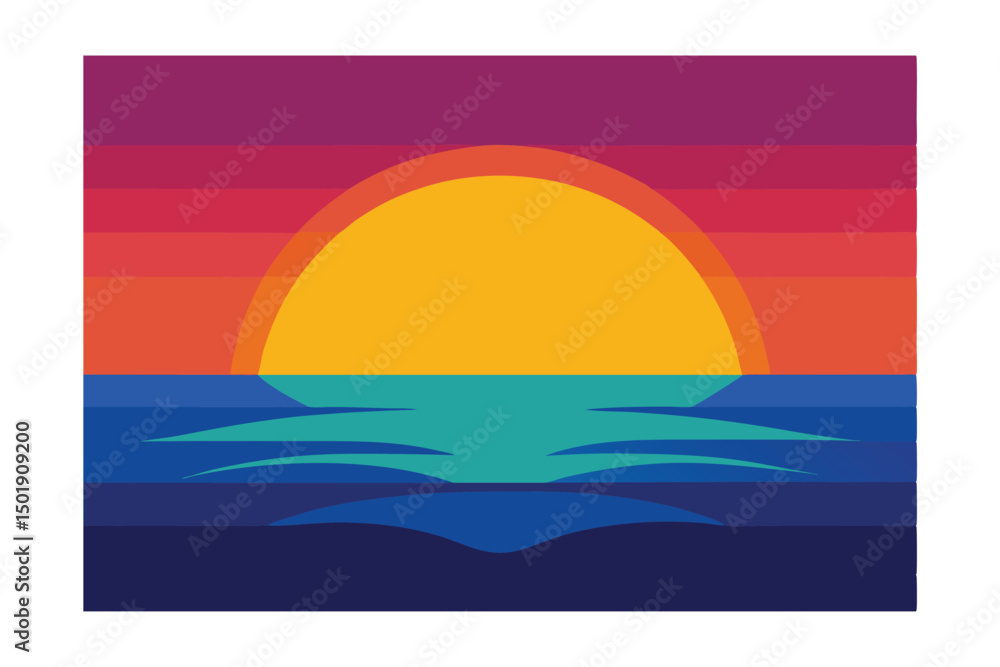Fototapeta premium sunset and sea