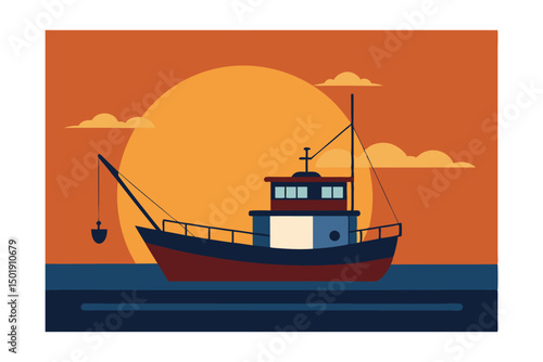 fishing boat in the sea