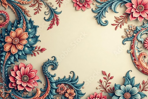 Classic paisley print, soft muted tones, subtle shading , subtle, elegant, pattern