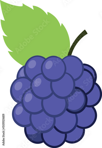 Bramble fruit icon on transparent background