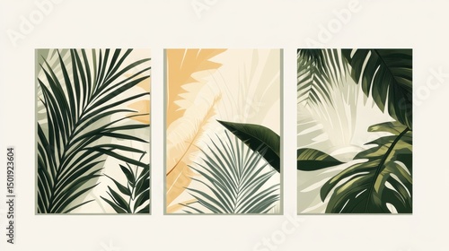 Tropical Leaf Patterns for Modern Interior Decoration