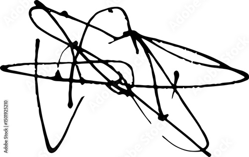 textured hand printed shape collection vector.