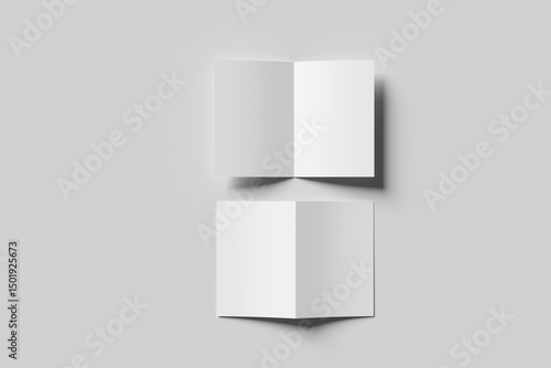Obraz na plátně A4 bifold brochure mockup