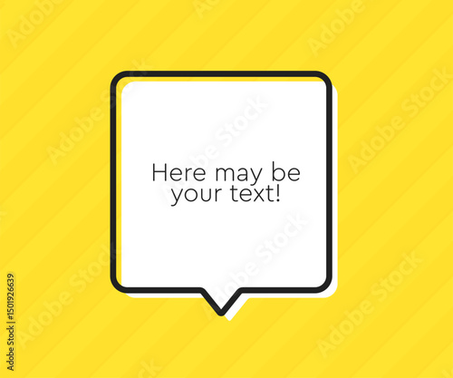 Speech bubble. Space for quote text, frame message