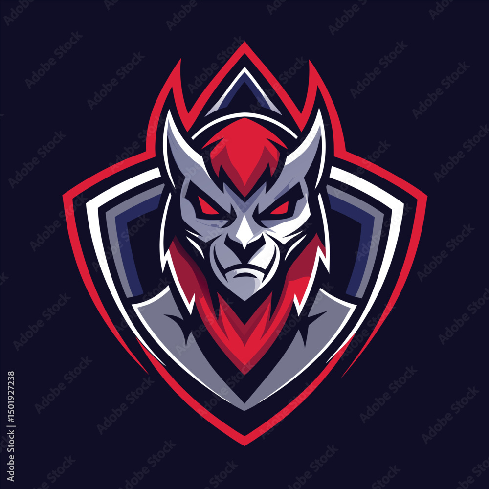 Wolf head vector illustration with a fierce expression designed for logo and branding purposes in a dark background Wolf head vector illustration with a fierce expression designed for logo and branding purposes in a dark background
