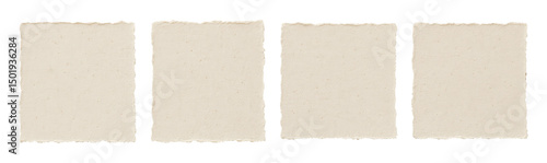 Ripped Torn Paper Set Piece Isolated Recycled Texture Collection On Transparent Background
