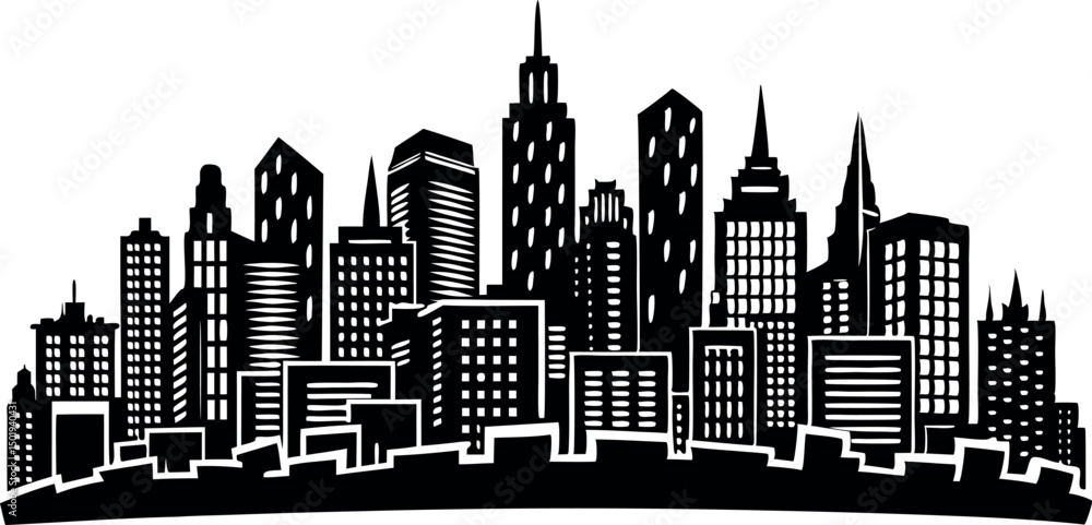 Fototapeta premium city skyline silhouette