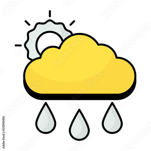 Weather colored Outline Icons