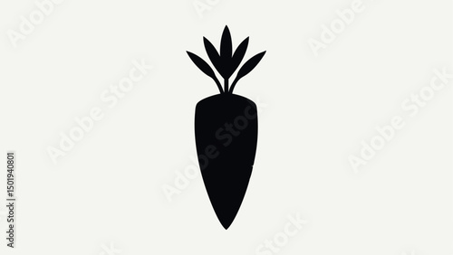 simple carrot ion silhouette