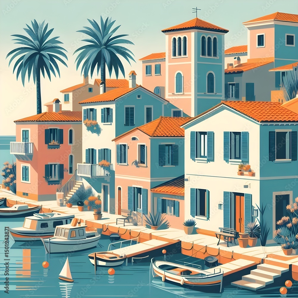 Fototapeta premium boats in the harbor