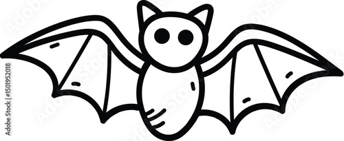 Flying Bat Vector for Halloween – Creepy Silhouette for Web and Print Designs