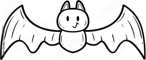 vector illustration of a bat