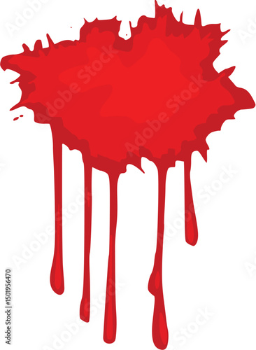 Halloween Blood Splatter Vector Art - Creepy Drips and Spooky Stains