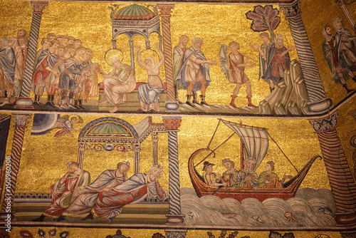 Konstfotografi The mosaic ceiling in the baptistry of St. John, Florence, Italy