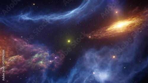 Wallpaper Mural A stunning view of a glowing spiral galaxy in deep space with nebulae and starlight Torontodigital.ca