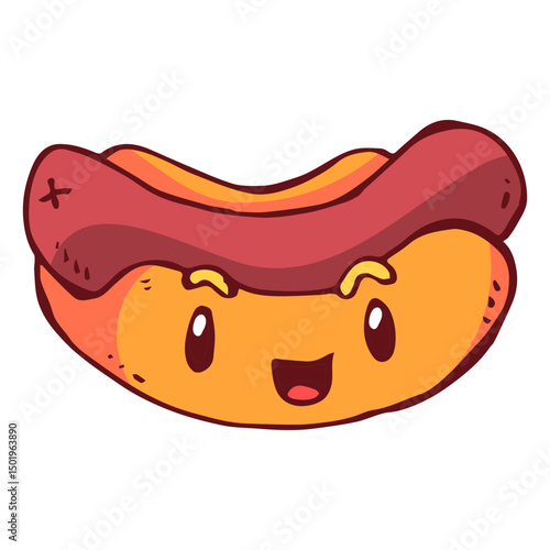 Hotdog character cartoon