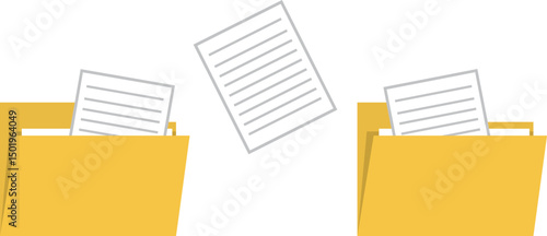 vector illustration copy paste transfer computer folder file concept