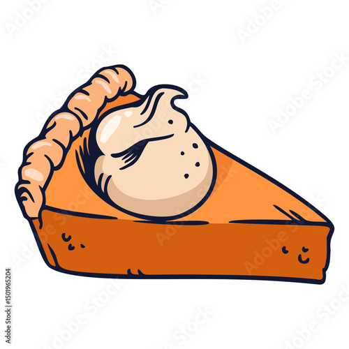 Pumpkin pie illustration