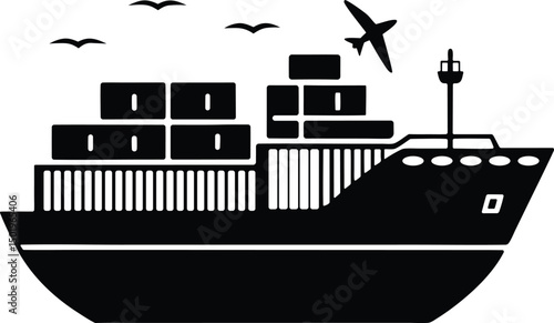 cargo ship in the sea