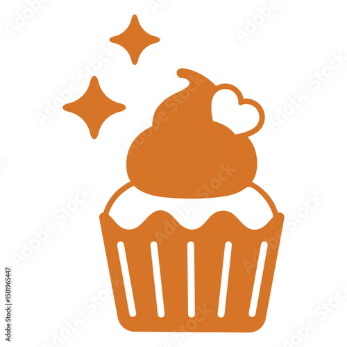 Sparkly cupcake cut out