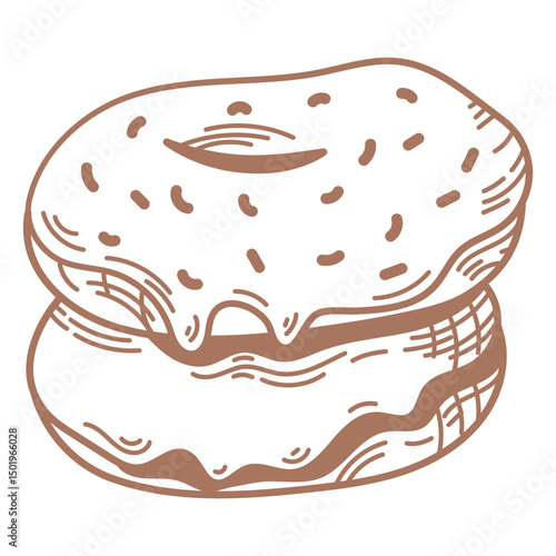 Sweet donuts filled stroke