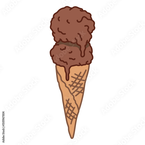 Ice cream color stroke sweets