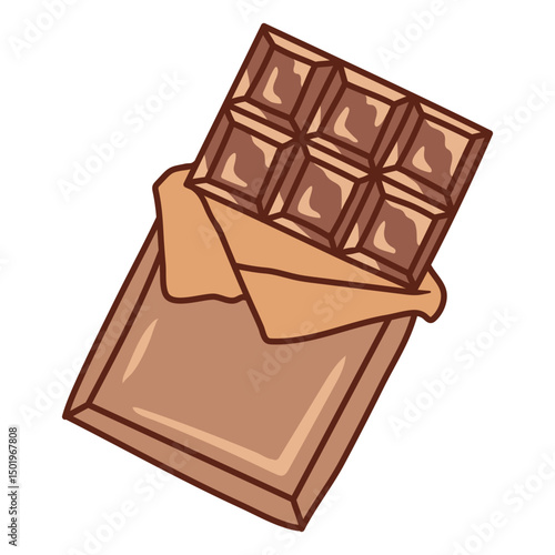 Chocolate bar color stroke sweet