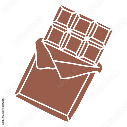 Chocolate bar cut out sweet