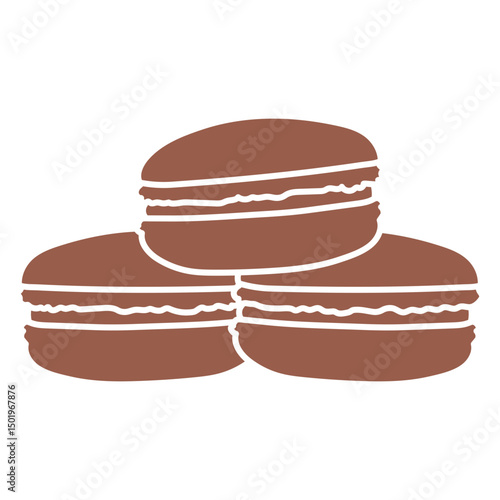 Macarons cut out sweets
