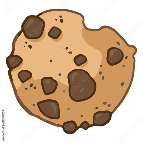 Cookie with a lot of chocolate chips