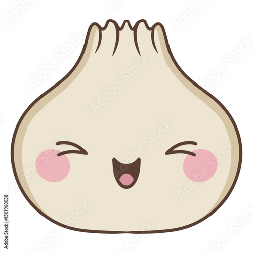 Cute kawaii garlic icon