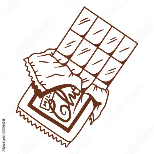 Chocolate bar brown design