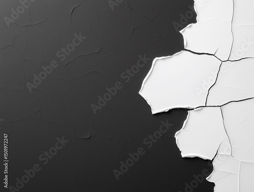 Black and White Paint Smudge Texture with Crackled Surface