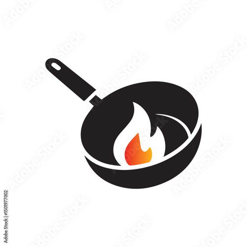 frying pan with fried eggs