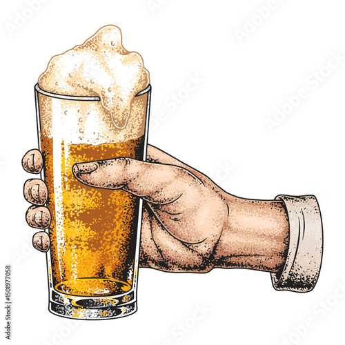 Enjoying a refreshing beer in a sunny setting