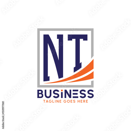 Letter NT Business Logo. Modern NT Logo for Corporate Branding. NT Growth Success Logo