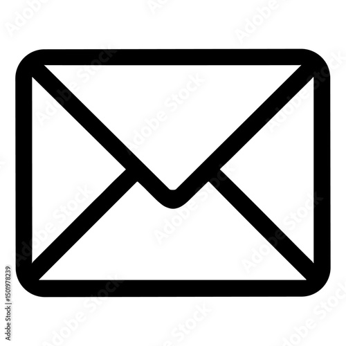 Email and Mail Icon Vector with Envelope Symbol for Communication and Web Design