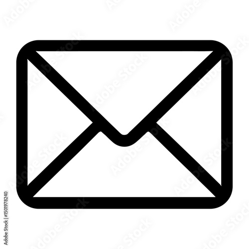 Email and Mail Icon Vector with Envelope Symbol for Communication and Web Design