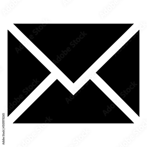 Email and Mail Icon Vector with Envelope Symbol for Communication and Web Design