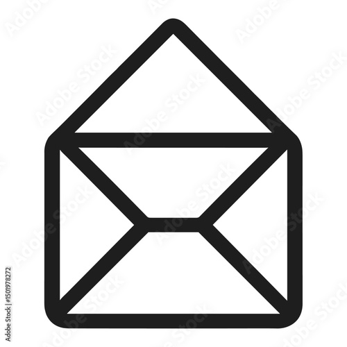 Email and Mail Icon Vector with Envelope Symbol for Communication and Web Design