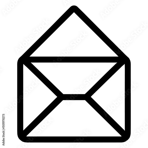 Email and Mail Icon Vector with Envelope Symbol for Communication and Web Design