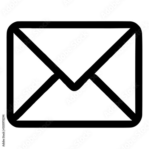 Email and Mail Icon Vector with Envelope Symbol for Communication and Web Design