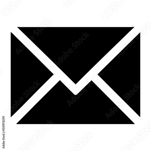 Email and Mail Icon Vector with Envelope Symbol for Communication and Web Design