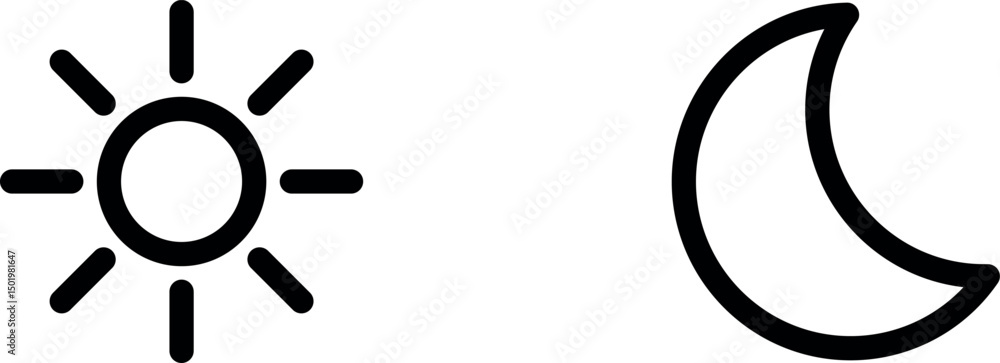 Sun and moon icon vector day and night icon set. Sun and moon icon. Day and night icon. Sun and moon icon vector day and night icon set. Sun and moon icon. Day and night icon.