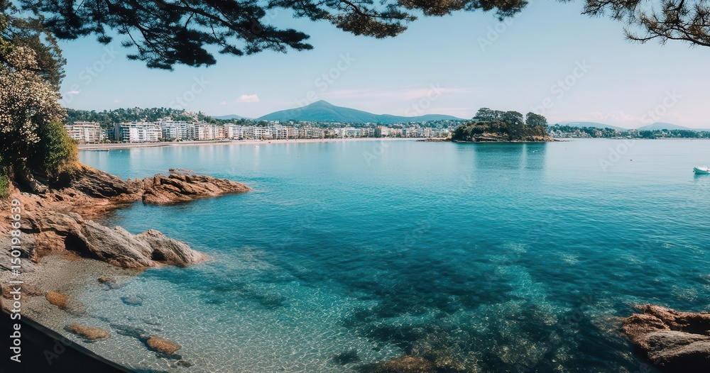 Fototapeta premium The GR 20 hiking trail near Asco in Corsica during the late afternoon